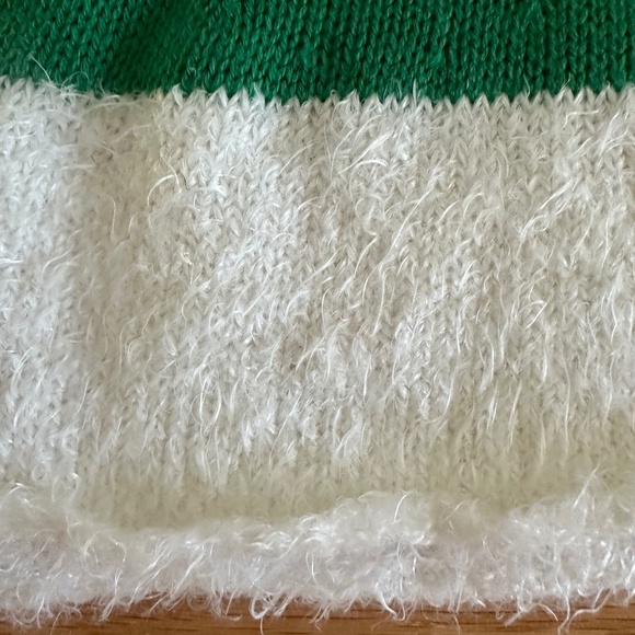 Holiday Elf Dress Sweater Dress Girls Green White Size Medium - Picture 6 of 14